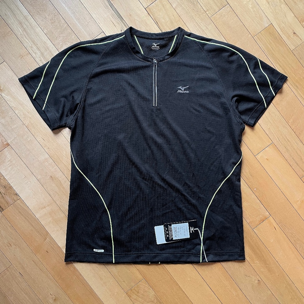 Men's Mizuno XL Rider 1/2 Zip Workout Tee